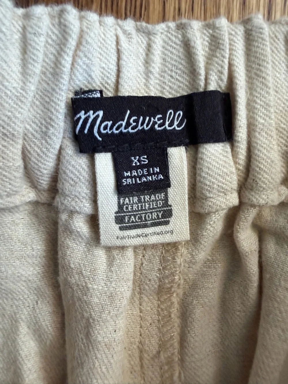 NWOT Madewell High-Waist Natural Cream Linen-Cotton Blend Shorts - XS - Picture 8 of 8